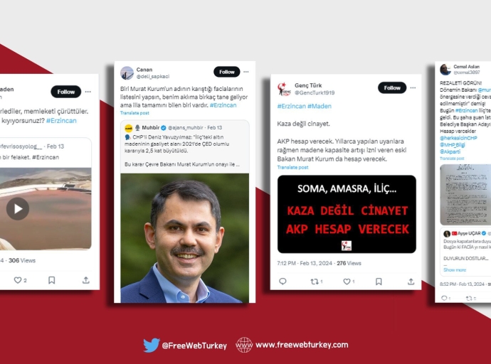 Erzincan İliç'teki maden faciası ve Murat Kurum ile ilgili sosyal medya paylaşımlarına erişim engeli