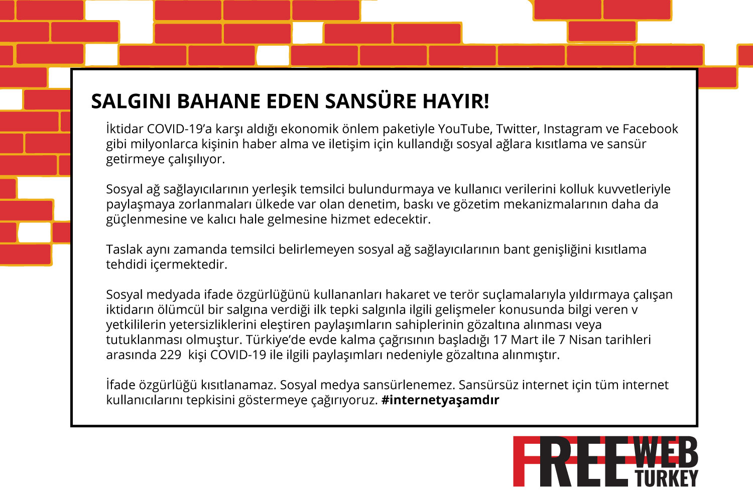 Free Web Turkey Platformu basın açıklaması